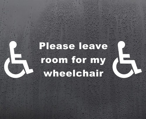 Wheelchair vinyl sticker - , car