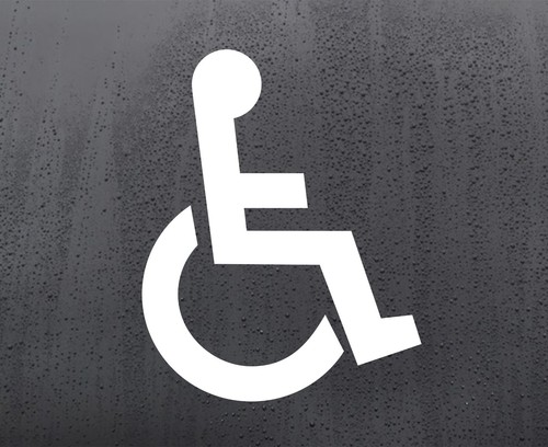 Wheelchair vinyl sticker - , car