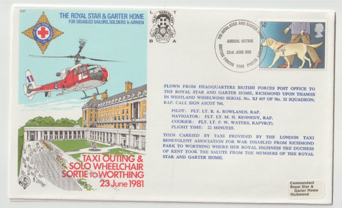 1981 flown cover - gb,